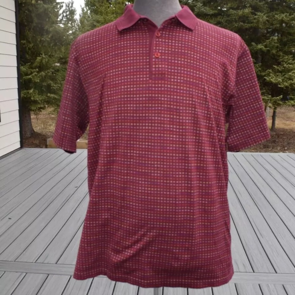 JANTZEN Polo Shirt Men Vintage Large 100% COTTON Golf Tee - EUC
